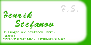 henrik stefanov business card